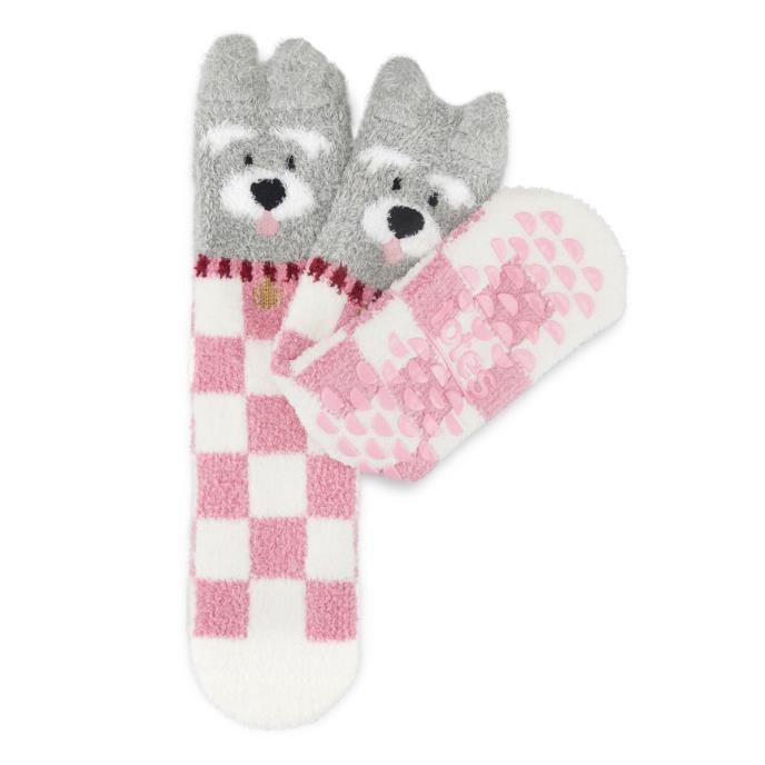 totes toasties® Ladies Novelty Super Soft Slipper Socks Dog Extra Image 2